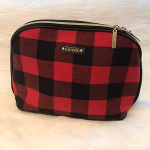 Kensie Plaid cosmetic Bag